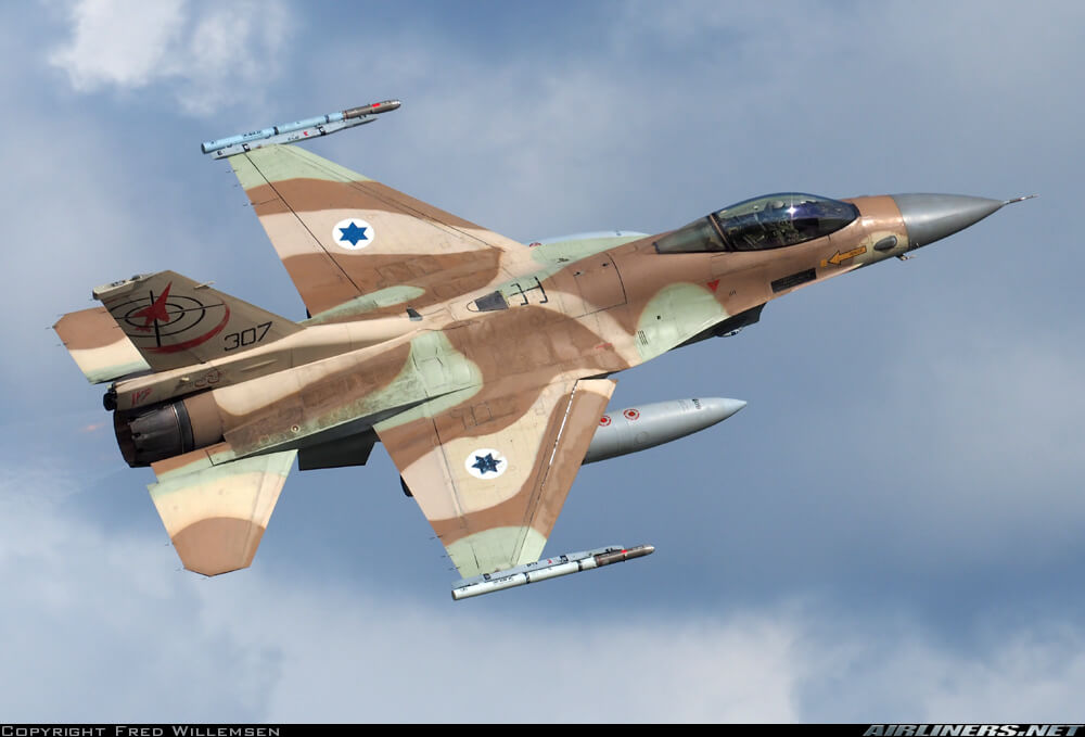 Fred Willemsen fotója az Izraeli légierő F-16C gépéről